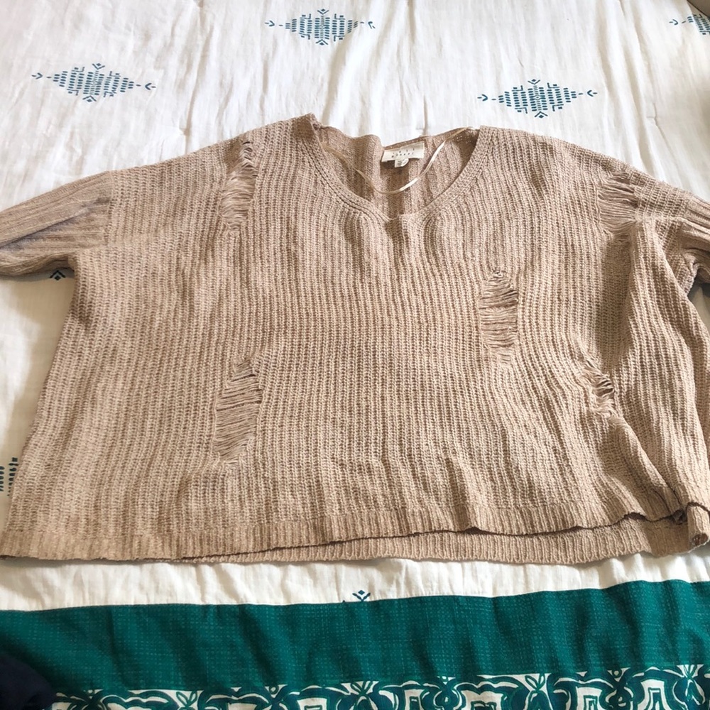 Lost&Wander distressed blanket sweater never worn